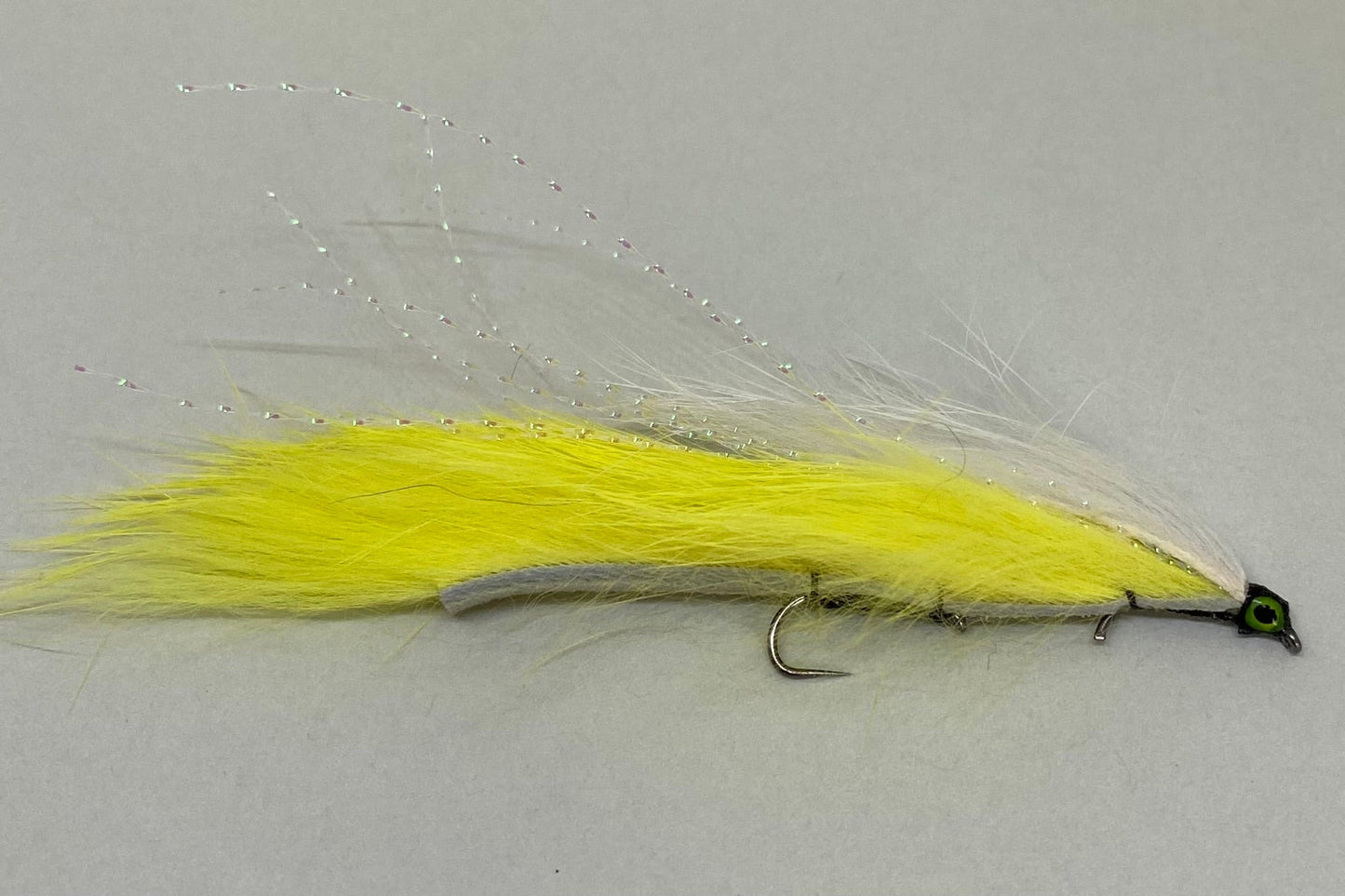 Yellow & White Snake - Single Middle Hook (Barbless) X 1