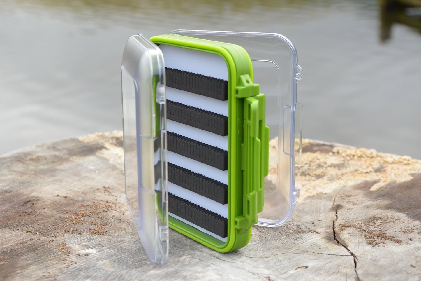 Large Pocket Size Olive Double Sided Waterproof Fly Box