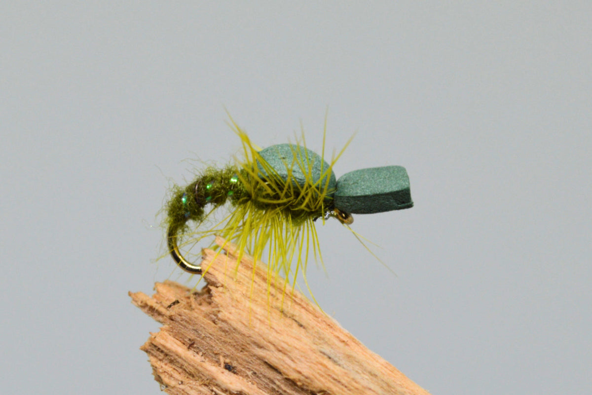 Olive Foam Suspender Buzzers X 3 (Barbed & Barbless)