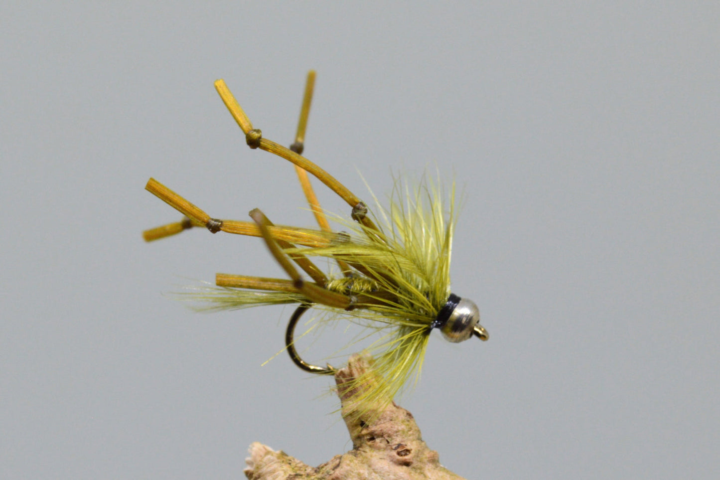 Gold Head Olive Flexi Floss Daddy Longlegs X 3 (Barbed)