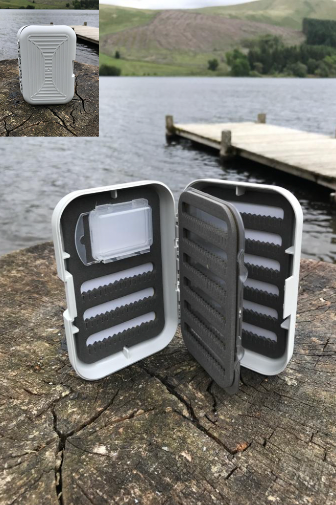 Grey Swingleaf Fly Box With Hook Box
