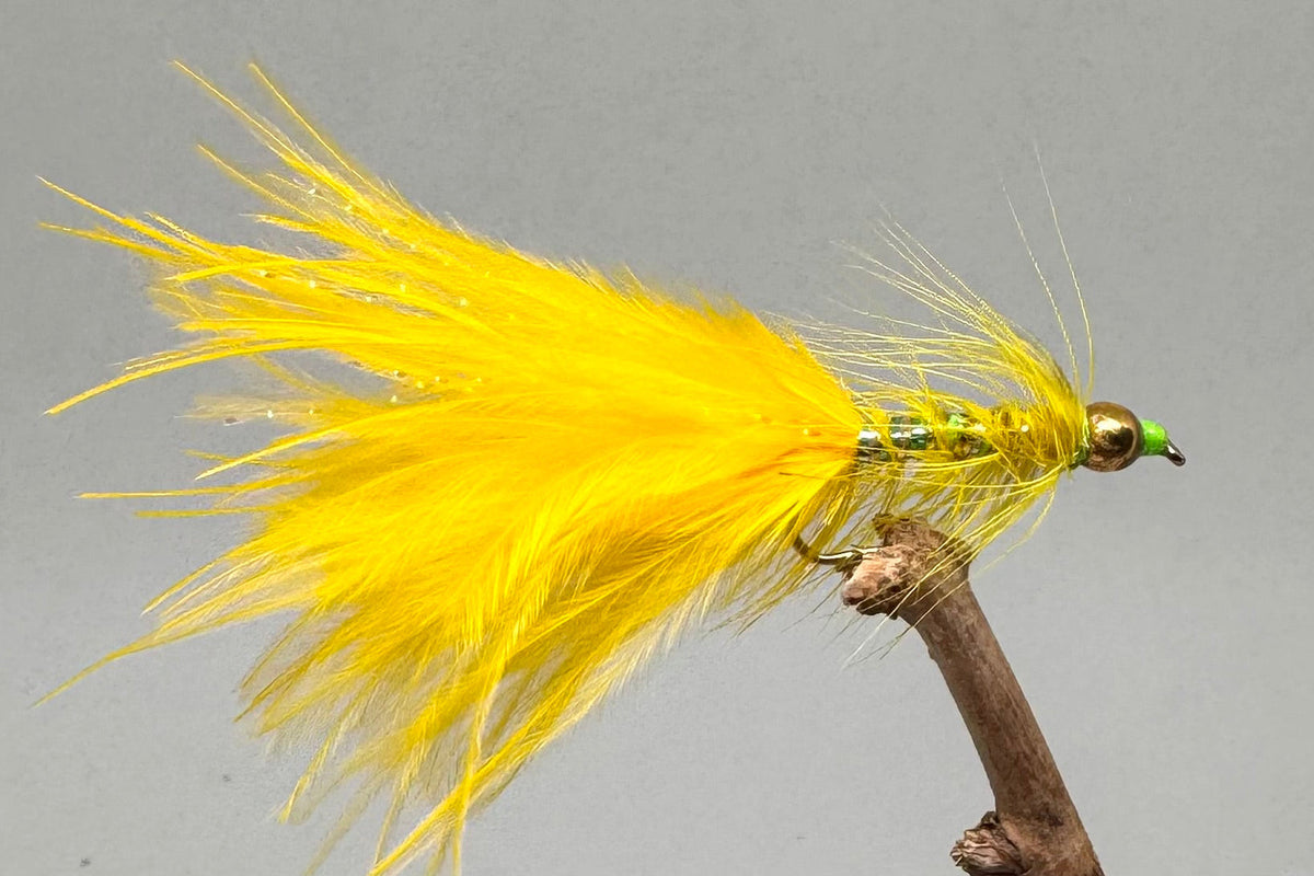 Gold Head Yellow Dancer Yellow Tail X 3 (Barbed & Barbless)