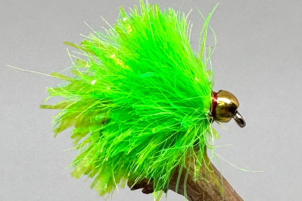 Gold Head Green Blob Mini X 3 (Barbed)