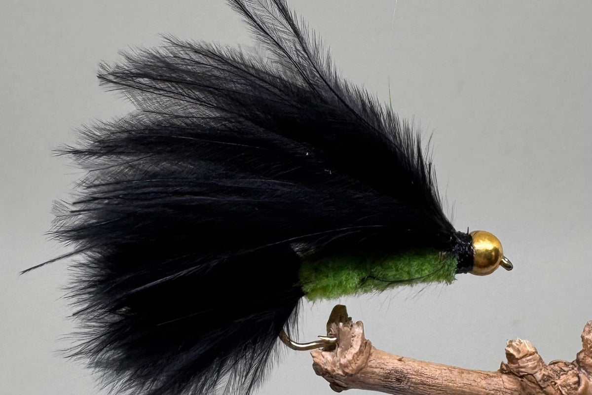 Gold Head Black/Green Cats Whisker X 3 (Barbed)