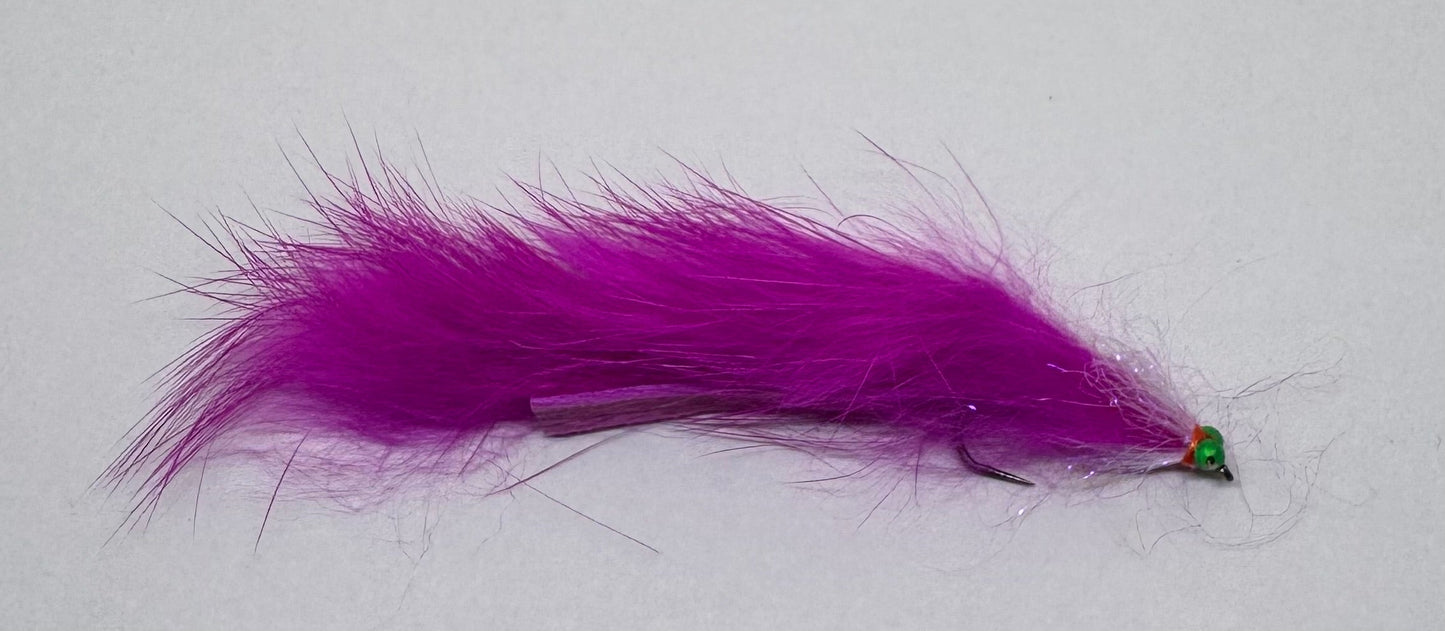 Purple Green Eyed Snake (Single Long Shank Hook) (Barbless)