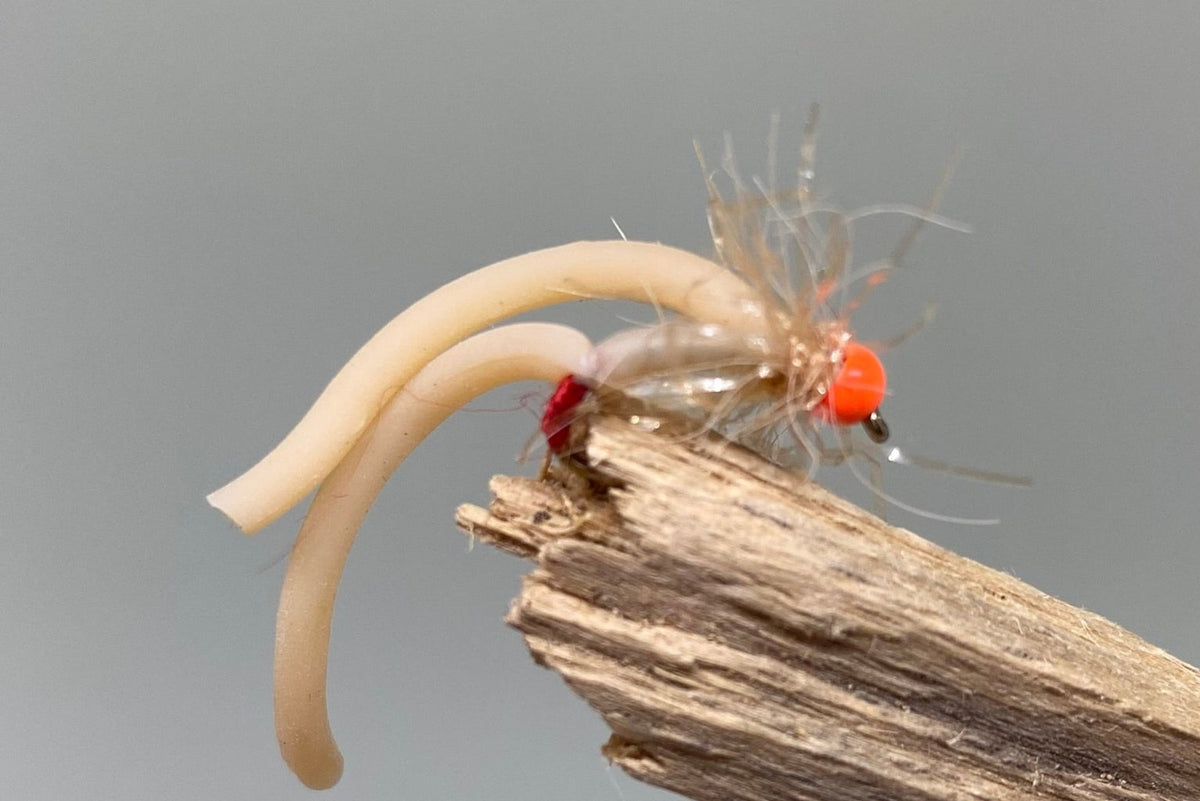 Tan Squirmy Worm X 3 (Barbed)