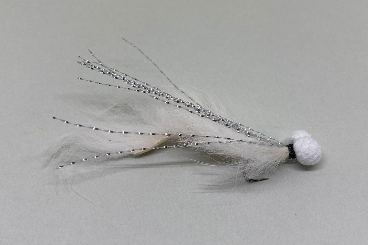 White & Silver Boobie Snake - Single Hook (Barbless) X 1