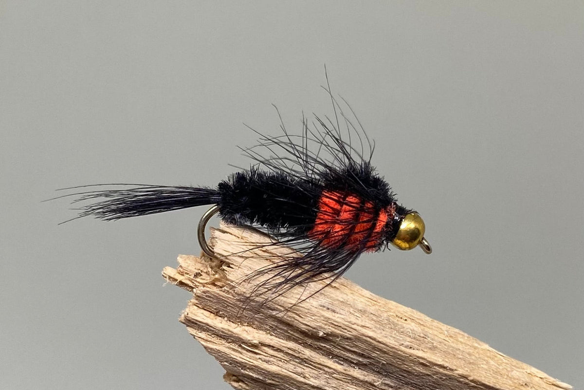 Gold Head Black & Orange Montana X 3 (Barbed)