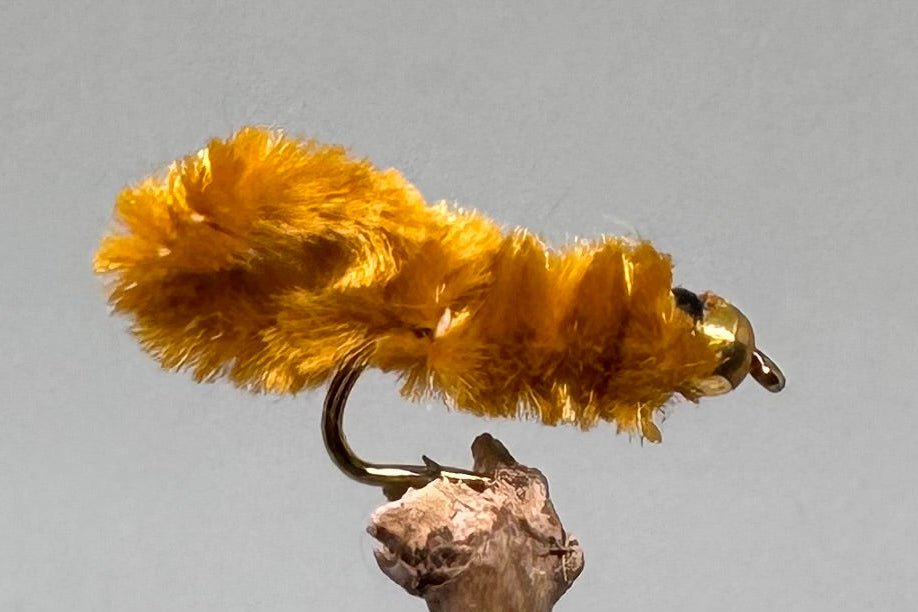 Gold Head Mop Head Natural X 3. (Barbed)
