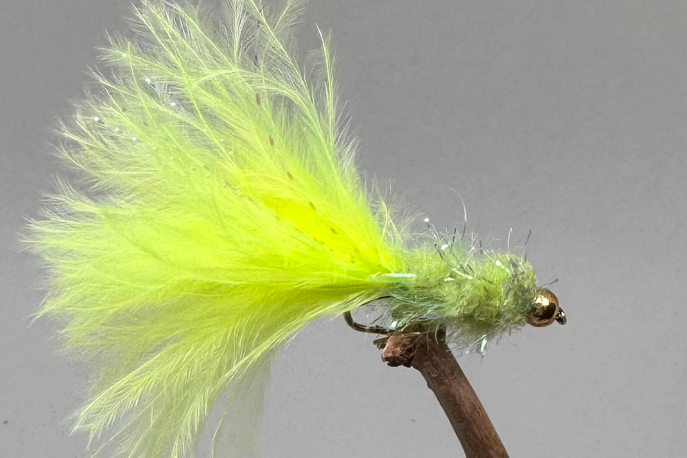 Gold Head Lime Fritz Woolly Bugger X 3 (barbed)
