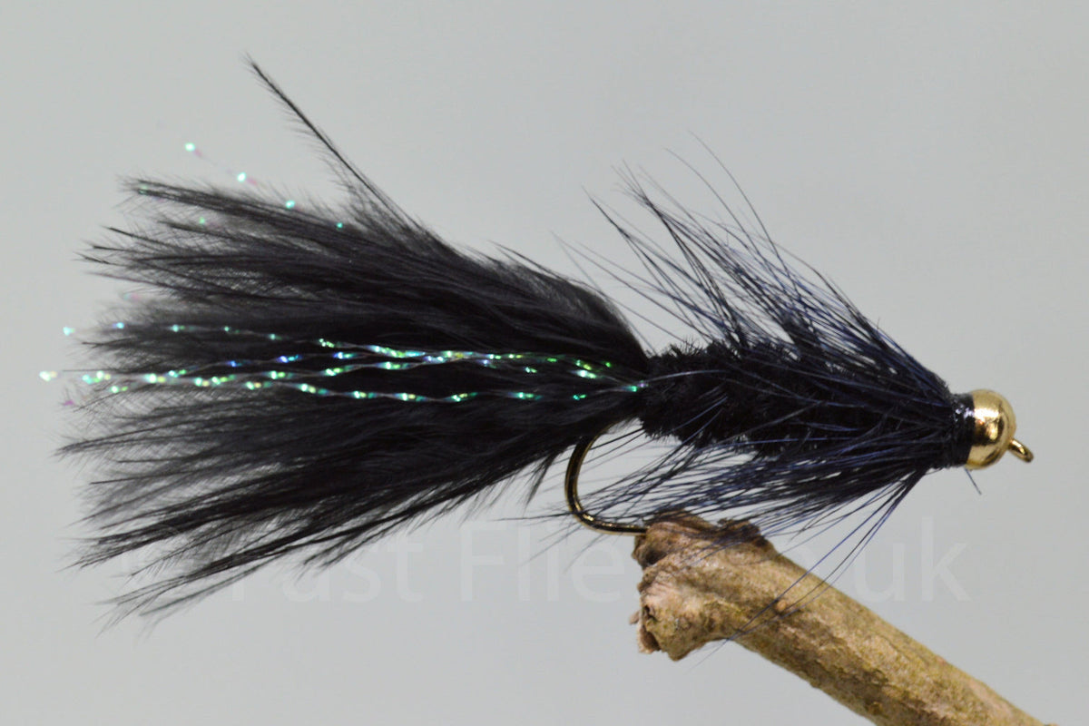 Gold Head Black Woolly Bugger X 3 (Barbed & Barbless)