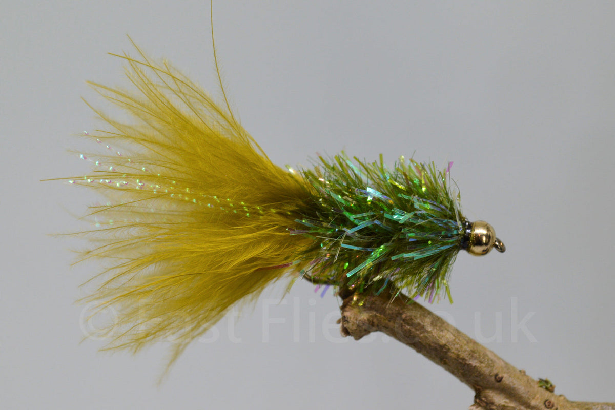 Gold Head Olive Fritz Woolly Bugger X 3 (Barbed)