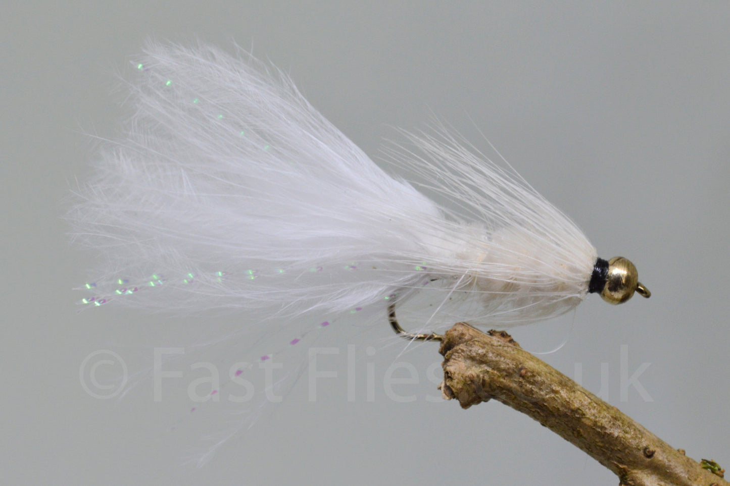 Gold Head White Woolly Bugger X 3 (Barbed)