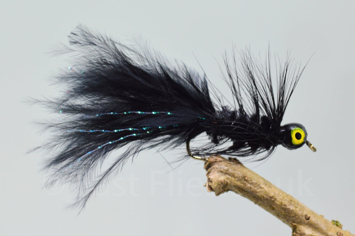 Lead Head Mini Black Dog Nobbler X 3. (barbed)