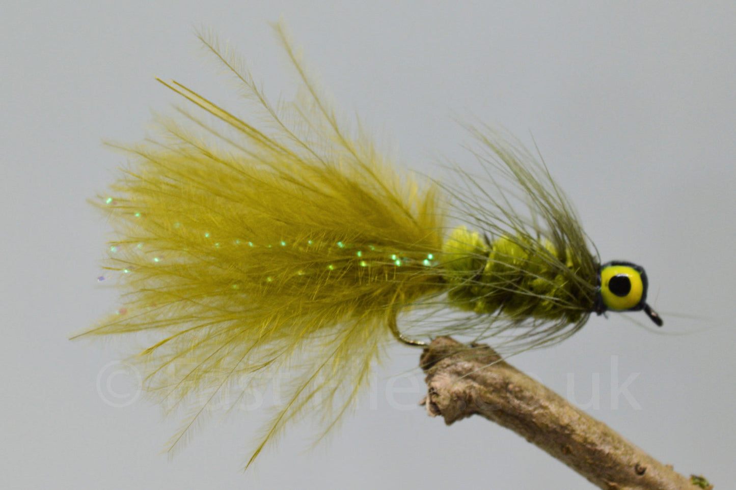 Lead Head Olive Dog Nobbler X 3 (Barbed & Barbless)