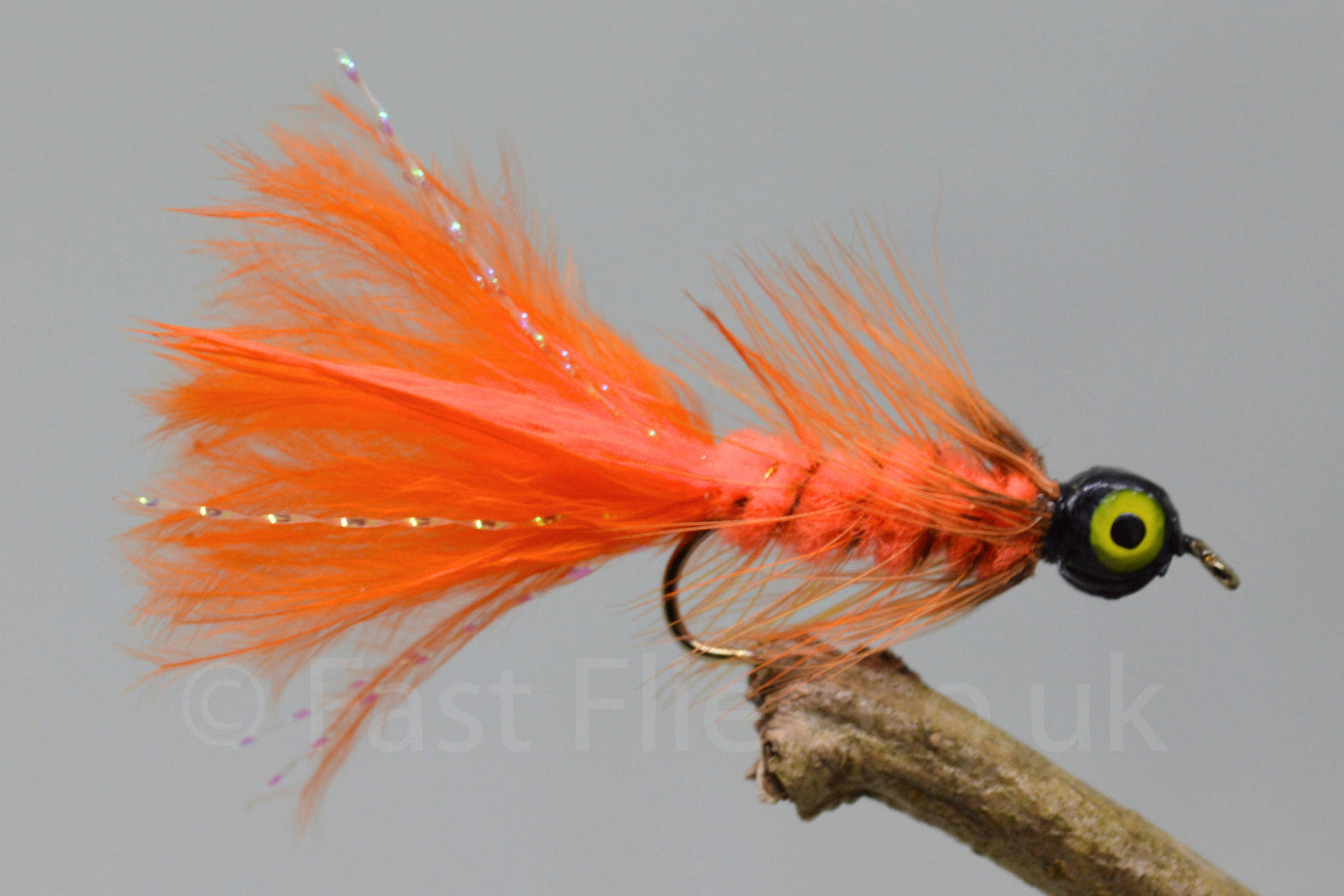 Lead Head Orange Dog Nobbler X 3 (Barbed)