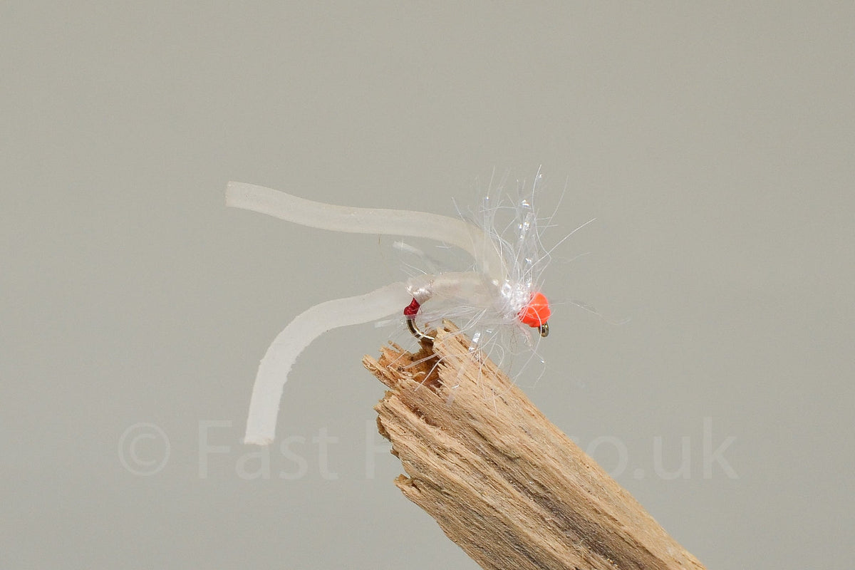 White / Clear Squirmy Worm X 3 (Barbed Or Barbless)