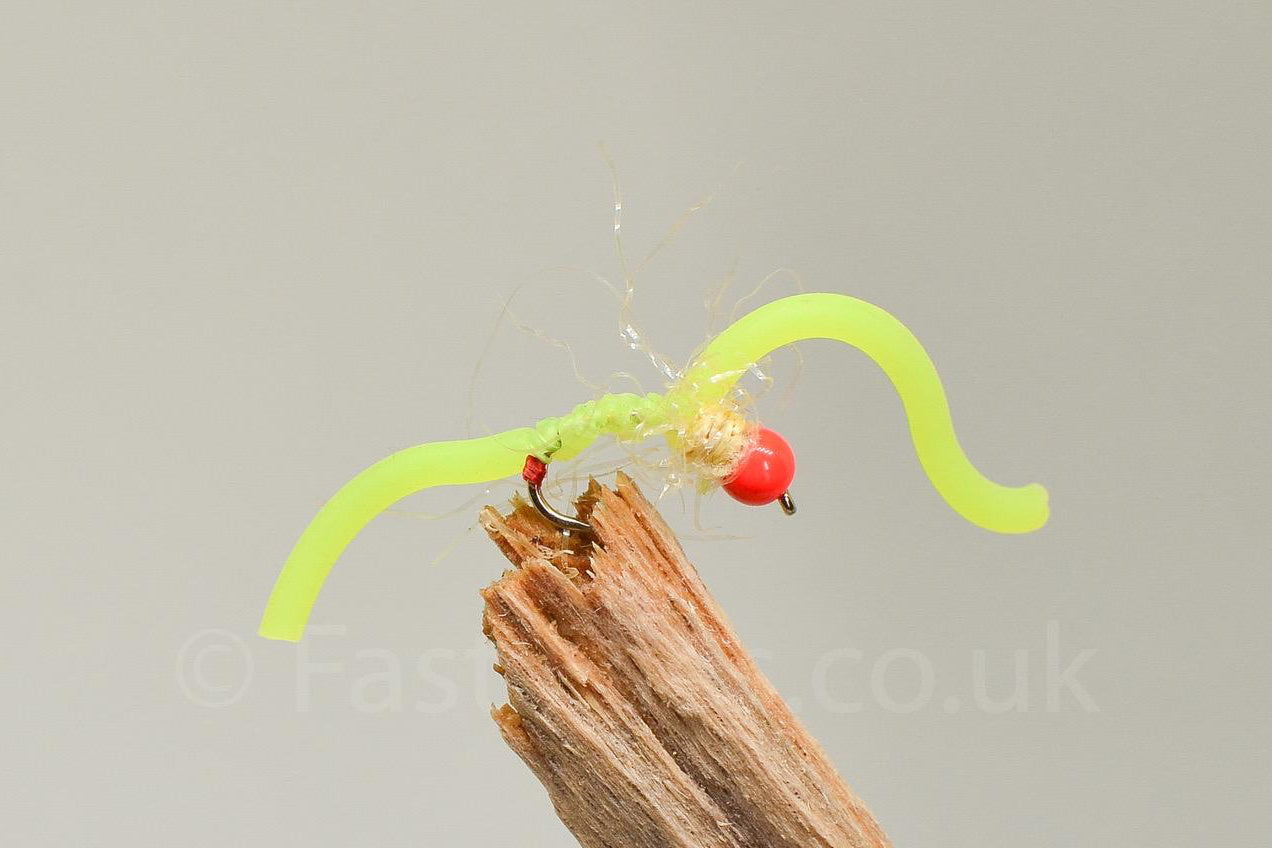Chartreuse Squirmy Worm X 3 (Barbed Or Barbless)