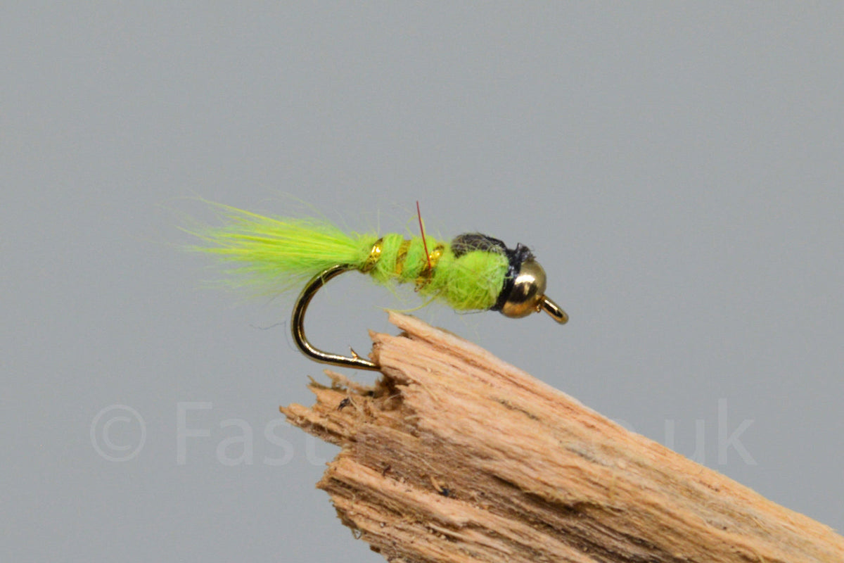 Gold Head G.R.H.E. Lime X 3 (Barbed)