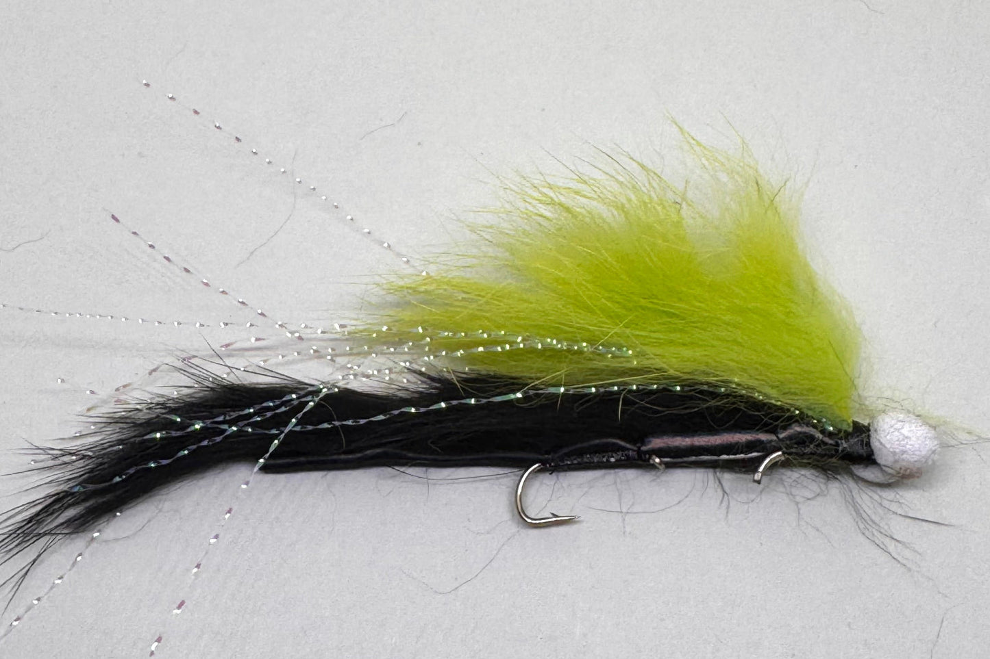 Black & Green Boobie Snake X 1 Double Or Single Hook (Barbed)