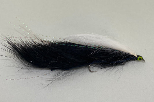  Black & White Snake - Middle Single Hook (Barbless) X 1