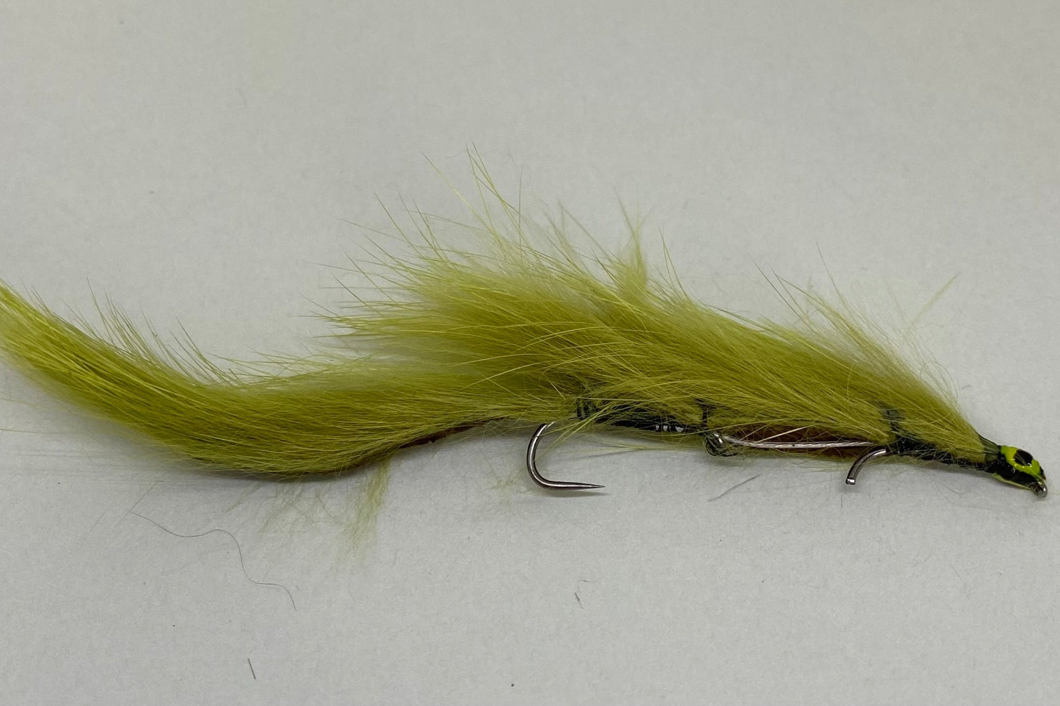  Olive Snake - Single Middle Hook (Barbless) X 1
