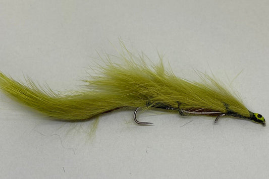  Olive Snake - Single Middle Hook (Barbless) X 1