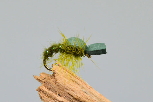  Olive Foam Suspender Buzzers X 3 (Barbed & Barbless)