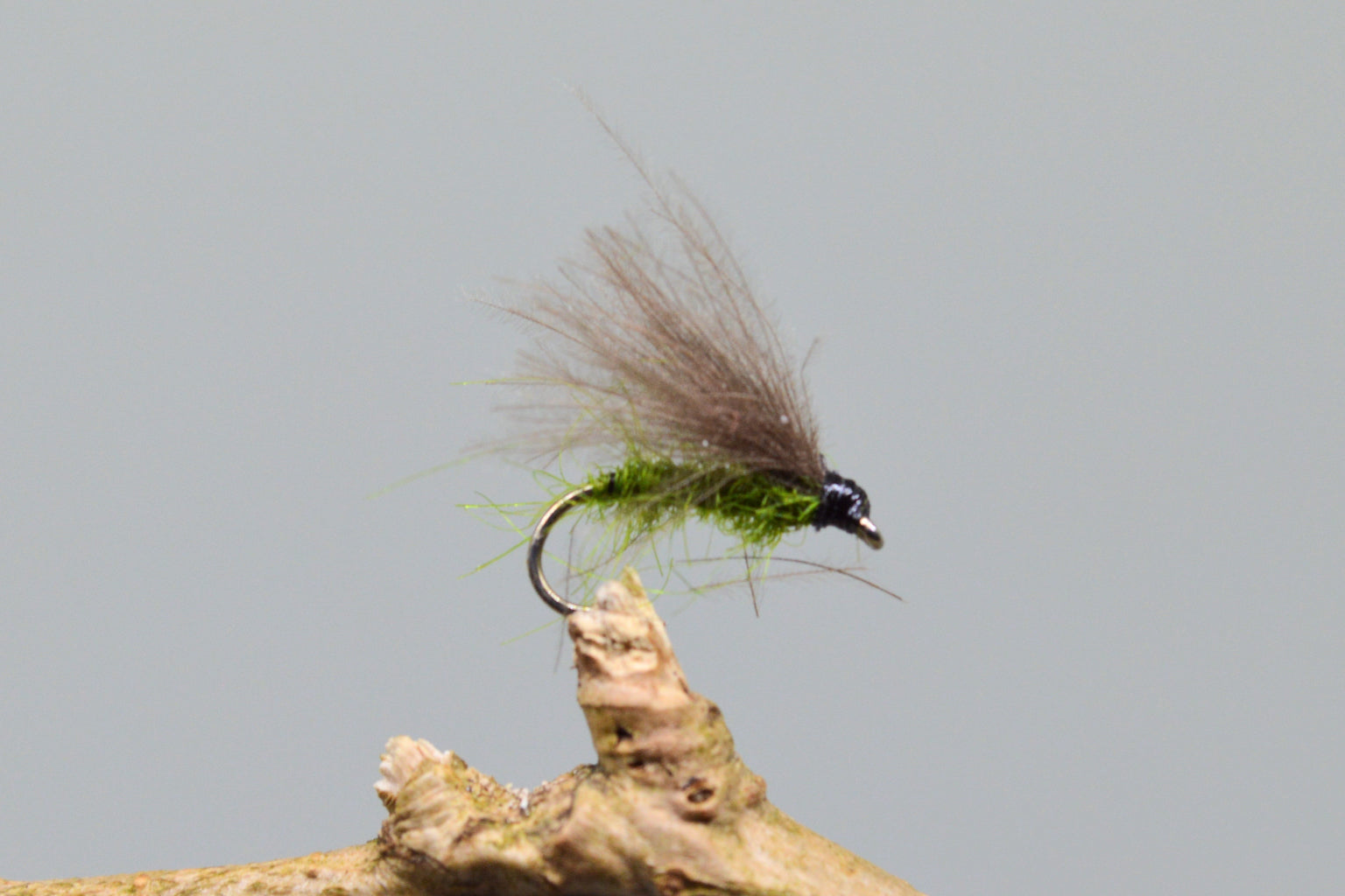  CDC Olive F Flies X 3 (Barbed)
