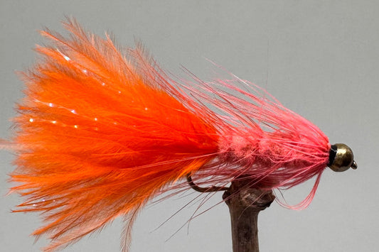  Gold Head Orange Woolly Bugger X 3 (Barbed)