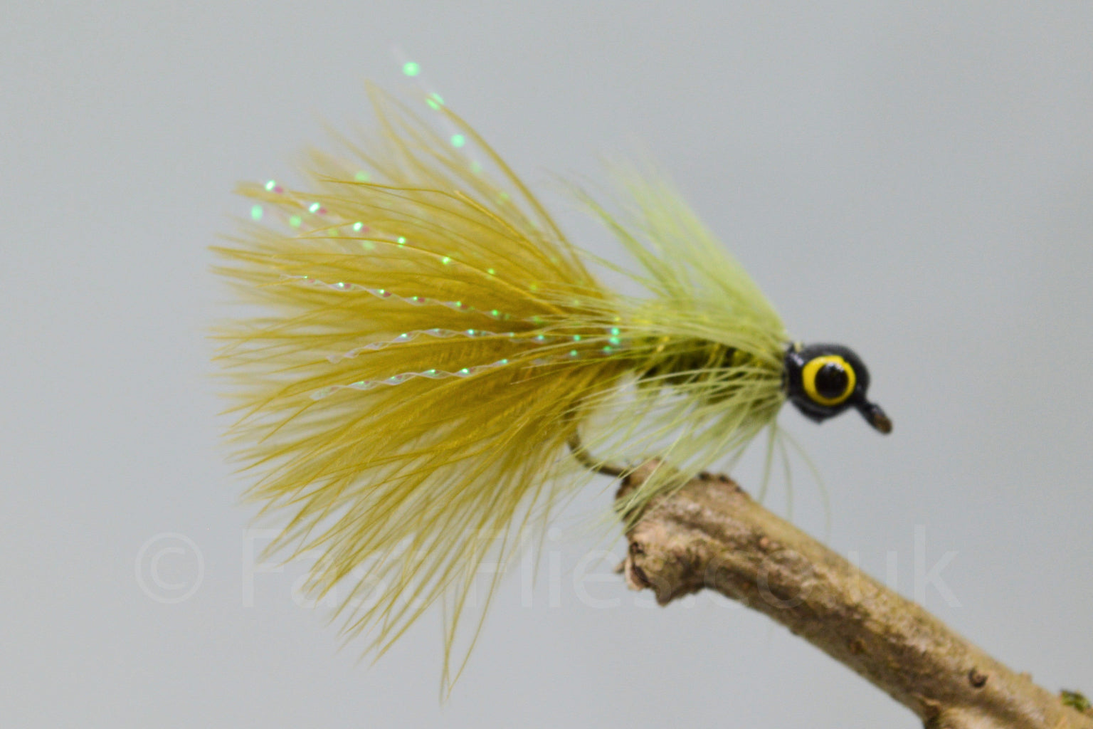  Lead Head Mini Olive Dog Nobbler X 3 (Barbed)
