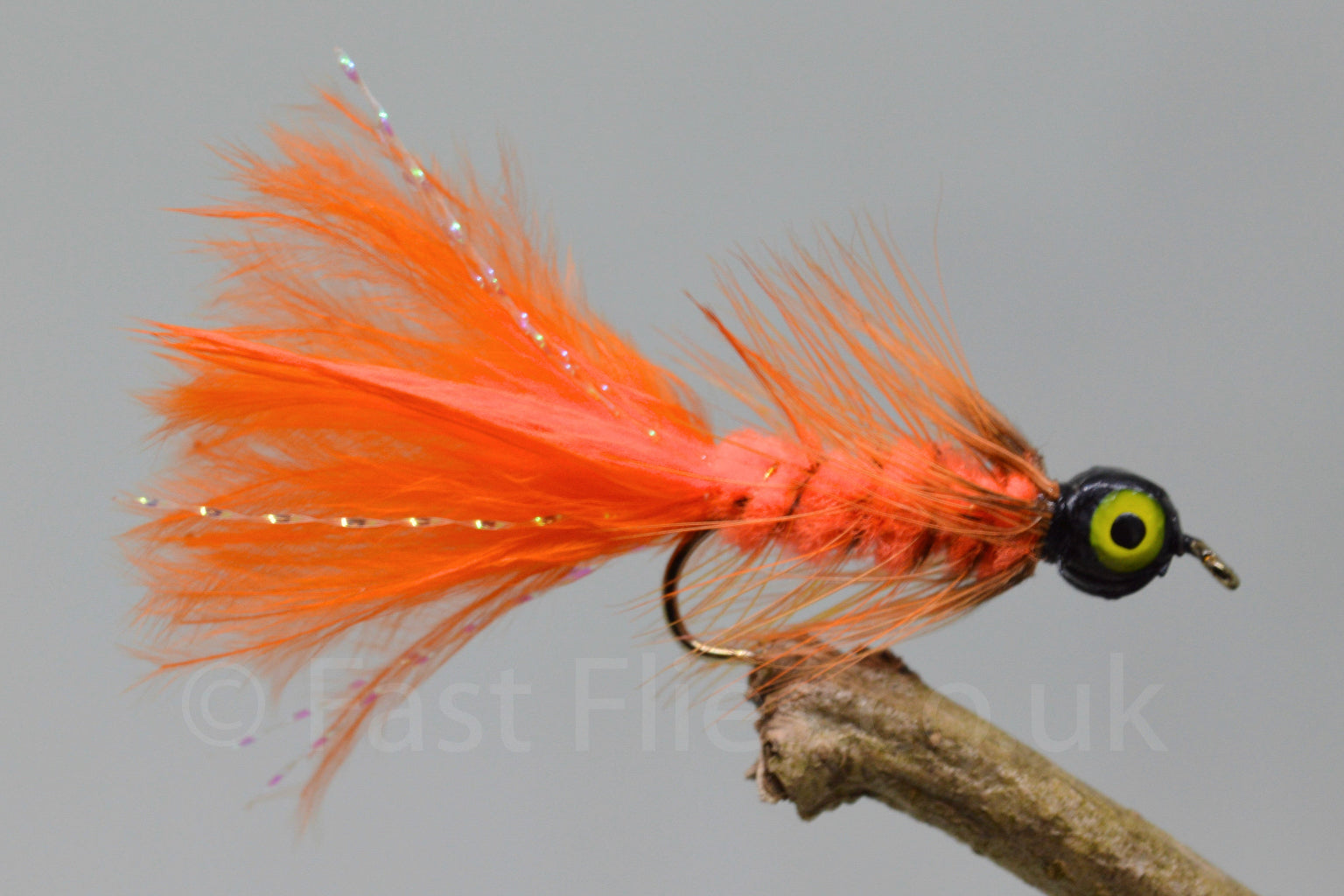  Lead Head Orange Dog Nobbler X 3 (Barbed)