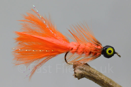  Lead Head Orange Dog Nobbler X 3 (Barbed)