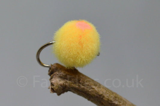  Yellow & Orange Flame Dot Eggs X 3 (Barbed Or Barbless)