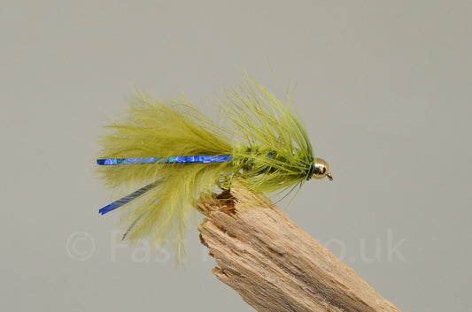  Gold Head Blue Flash Damsel X 3 (Barbed)