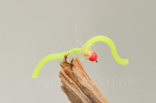  Chartreuse Squirmy Worm X 3 (Barbed Or Barbless)