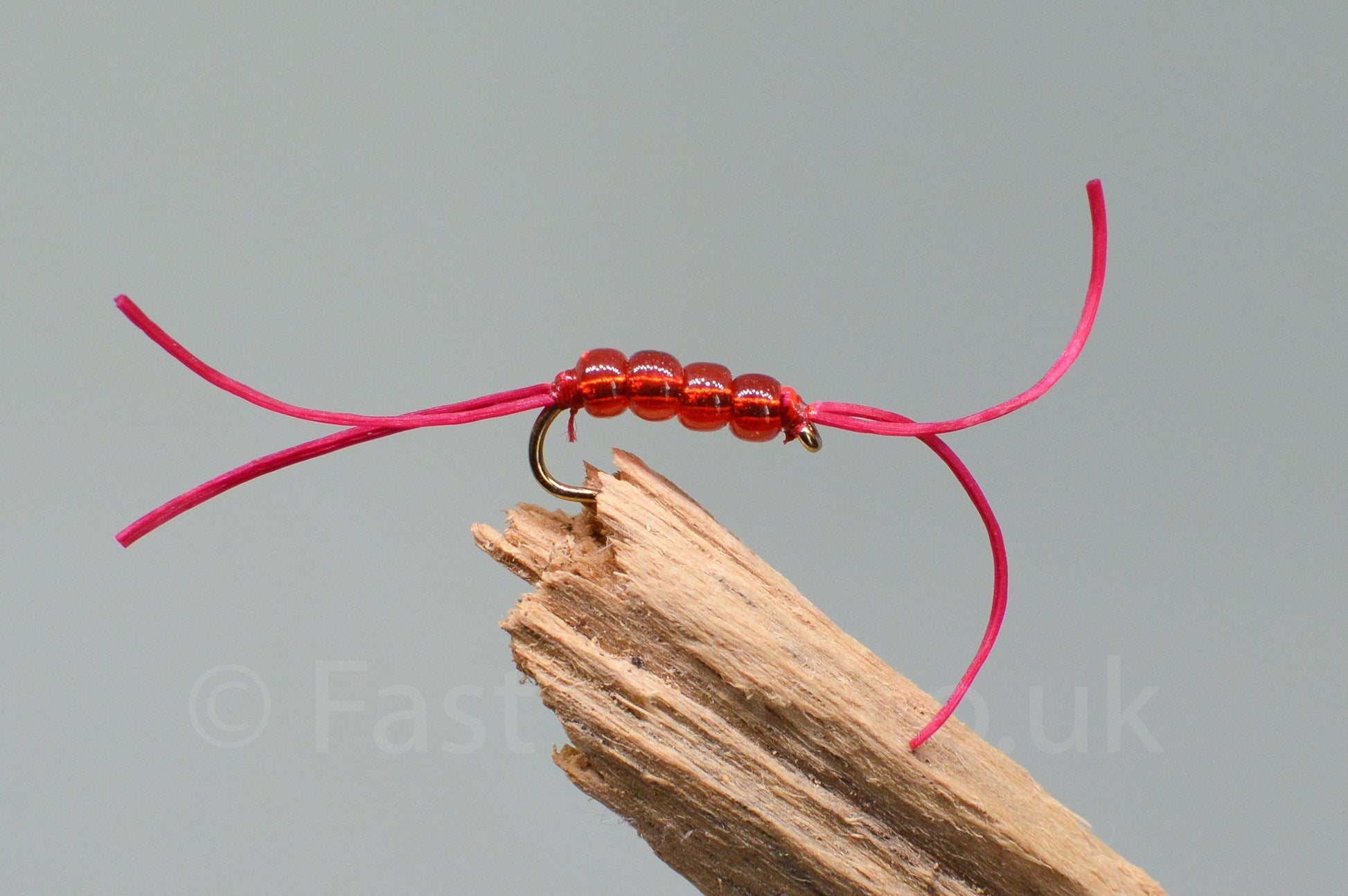  Red Quad Worm X 3 (Barbed)