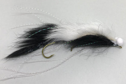  Black & White Boobie Snake X 1 Single Or Double Hook / Long Shank (Barbed)