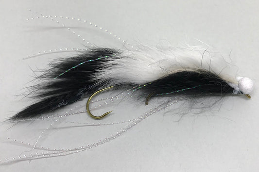  Black & White Boobie Snake X 1 Single Or Double Hook / Long Shank (Barbed)
