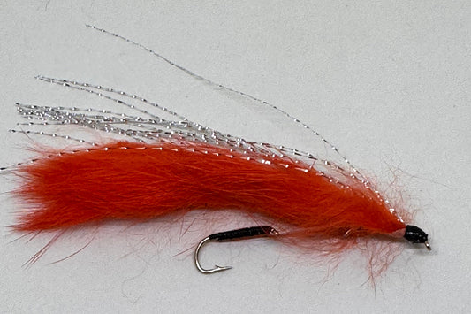  Orange & Silver Snake - Single & Double Hooked (Barbed) X 1